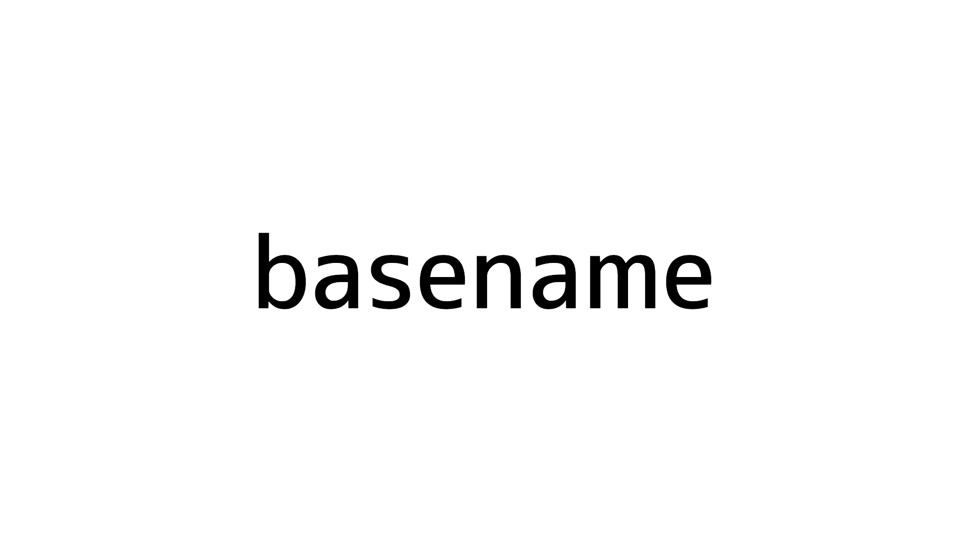 string basename