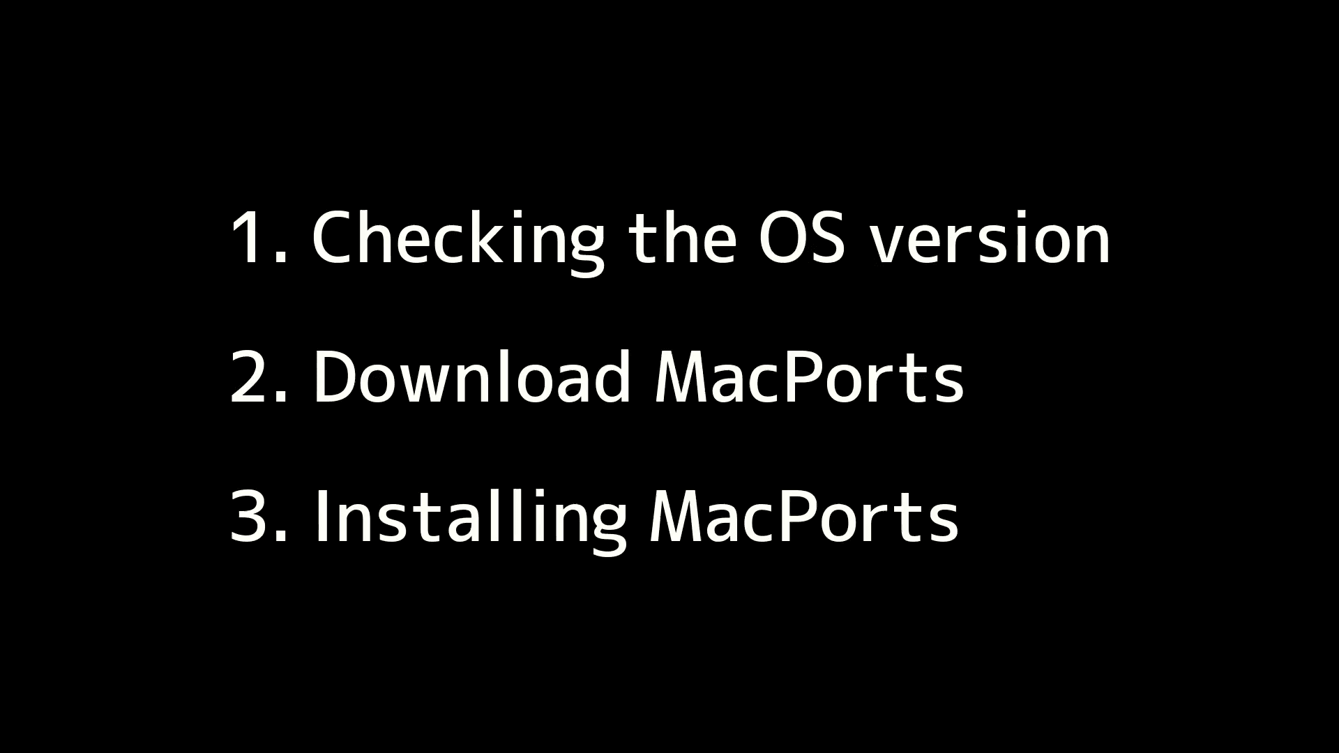 [macos] Steps to install MacPorts